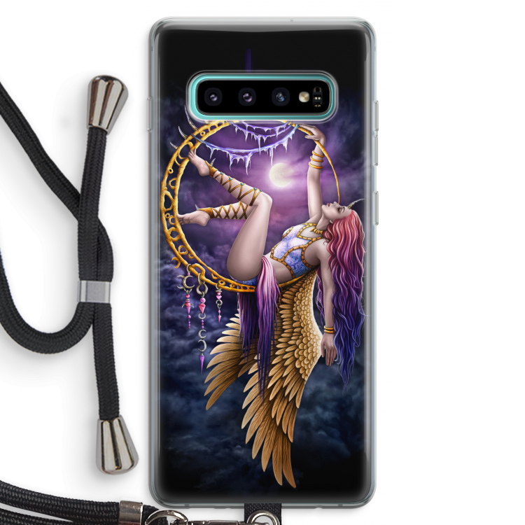 Aerial Angel: Samsung Galaxy S10 Plus Transparant Hoesje met koord