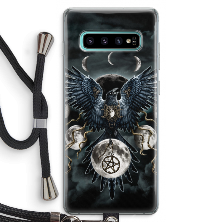 Sinister Wings: Samsung Galaxy S10 Plus Transparant Hoesje met koord