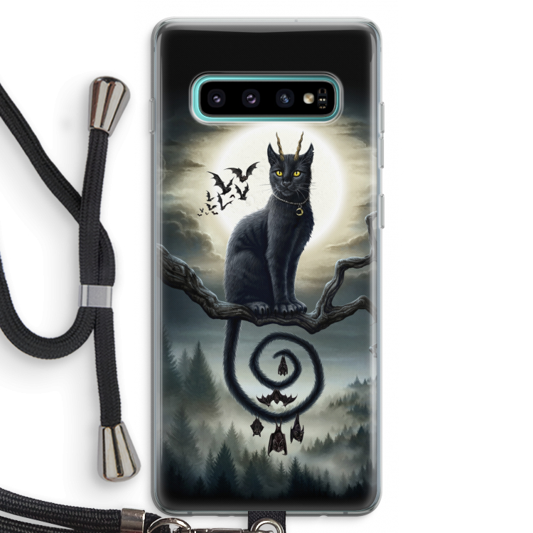 Moonlight Companions: Samsung Galaxy S10 Plus Transparant Hoesje met koord