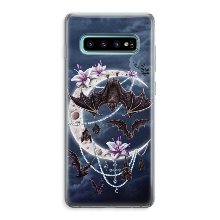 Vleermuizen Maan: Samsung Galaxy S10 Plus Transparant Hoesje