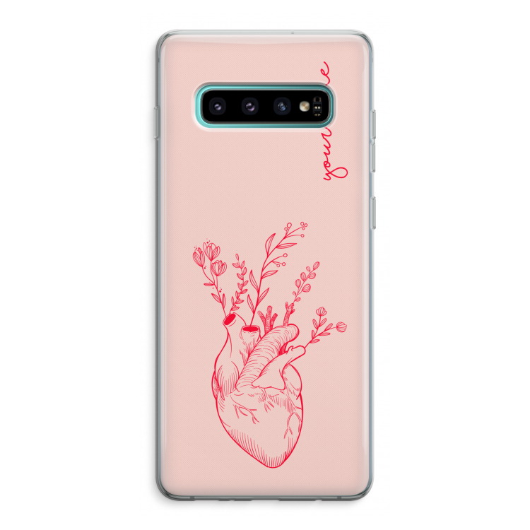 Blooming Heart: Samsung Galaxy S10 Plus Transparant Hoesje
