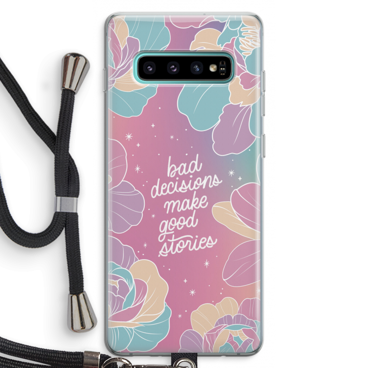 Good stories: Samsung Galaxy S10 Plus Transparant Hoesje met koord