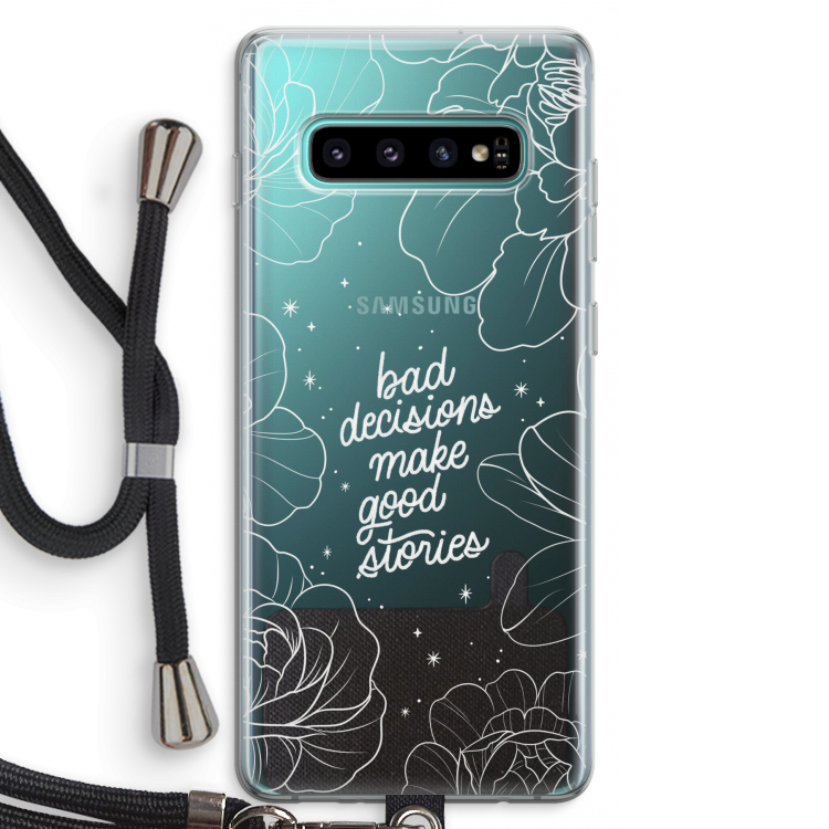 Good stories: Samsung Galaxy S10 Plus Transparant Hoesje met koord