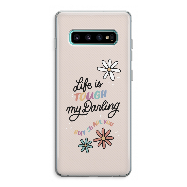 Tough Life: Samsung Galaxy S10 Plus Transparant Hoesje