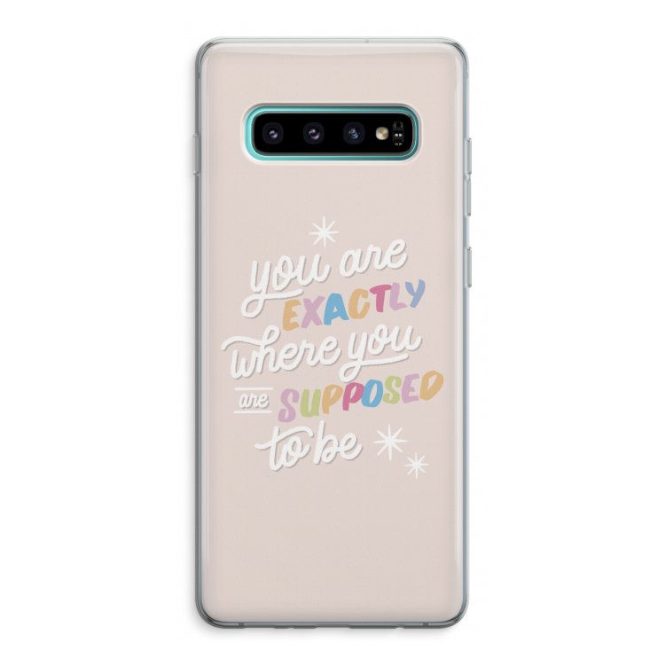 Right Place: Samsung Galaxy S10 Plus Transparant Hoesje