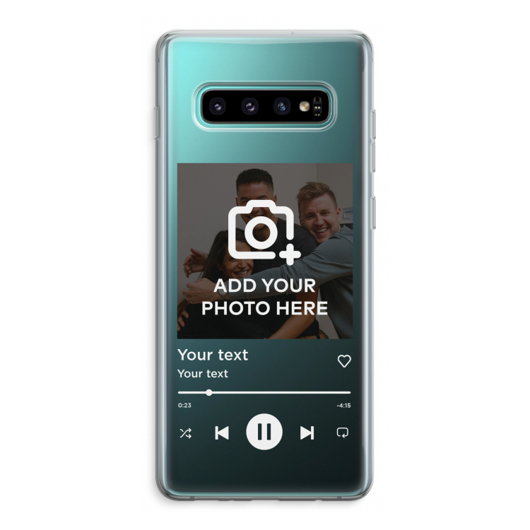 Music Player: Samsung Galaxy S10 Plus Transparant Hoesje