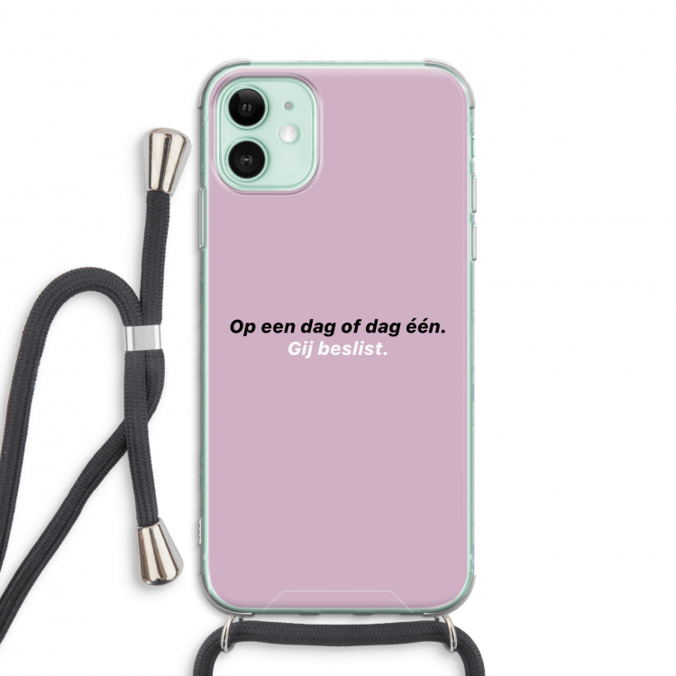 gij beslist: iPhone 11 Transparant Hoesje met koord
