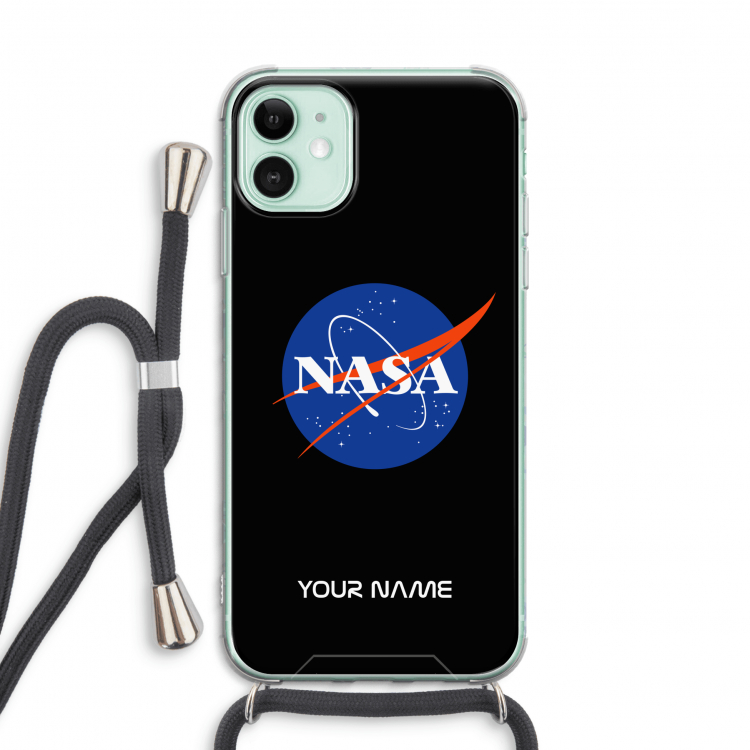 NASA: iPhone 11 Transparant Hoesje met koord