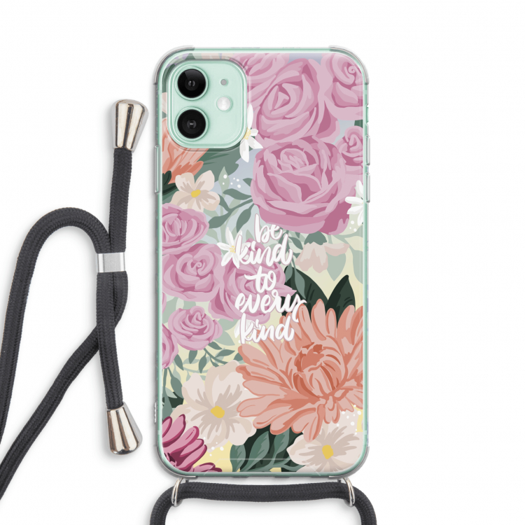 Kindness matters: iPhone 11 Transparant Hoesje met koord