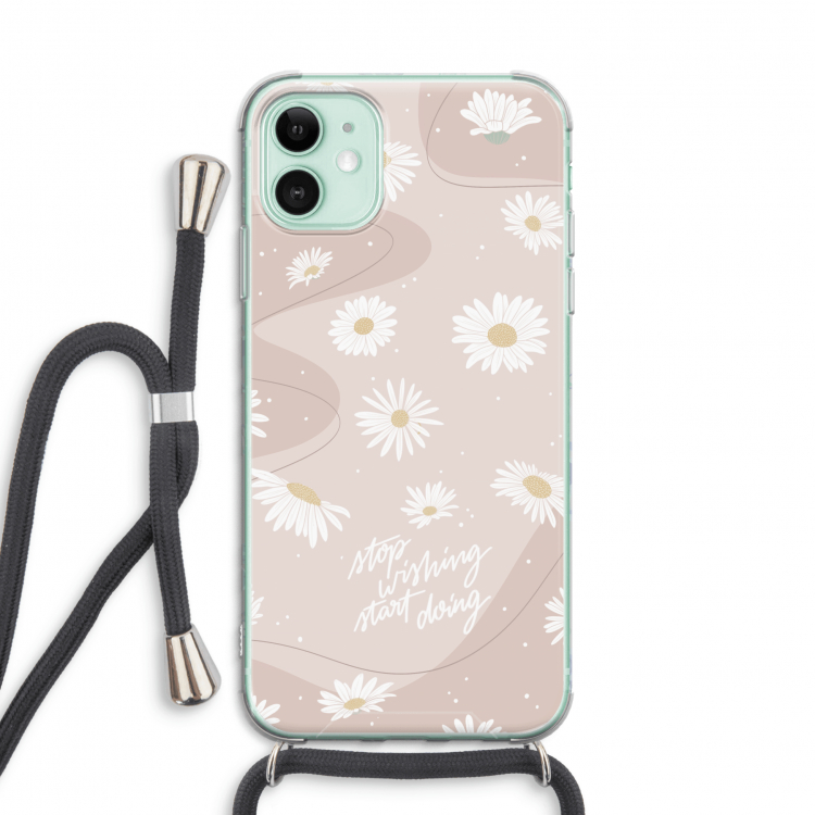 Daydreaming becomes reality: iPhone 11 Transparant Hoesje met koord