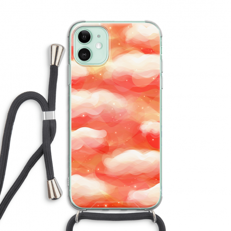 Lichte Wolken: iPhone 11 Transparant Hoesje met koord