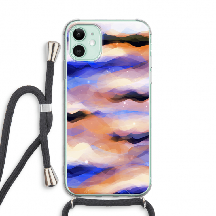 Donkere Wolken: iPhone 11 Transparant Hoesje met koord