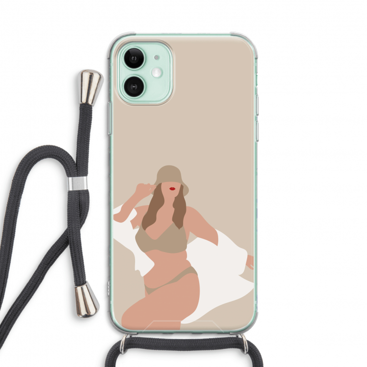 One of a kind: iPhone 11 Transparant Hoesje met koord