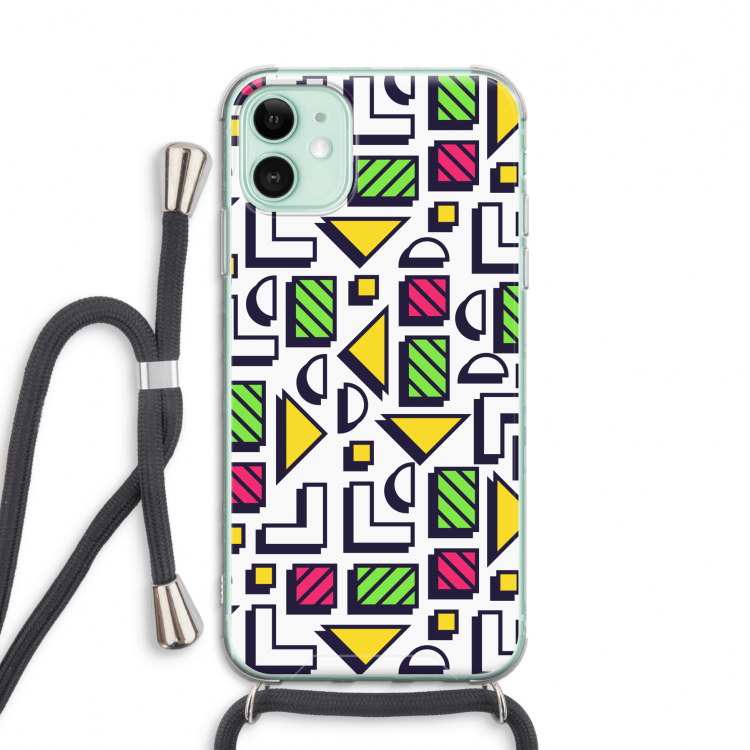 8-bit N°4: iPhone 11 Transparant Hoesje met koord