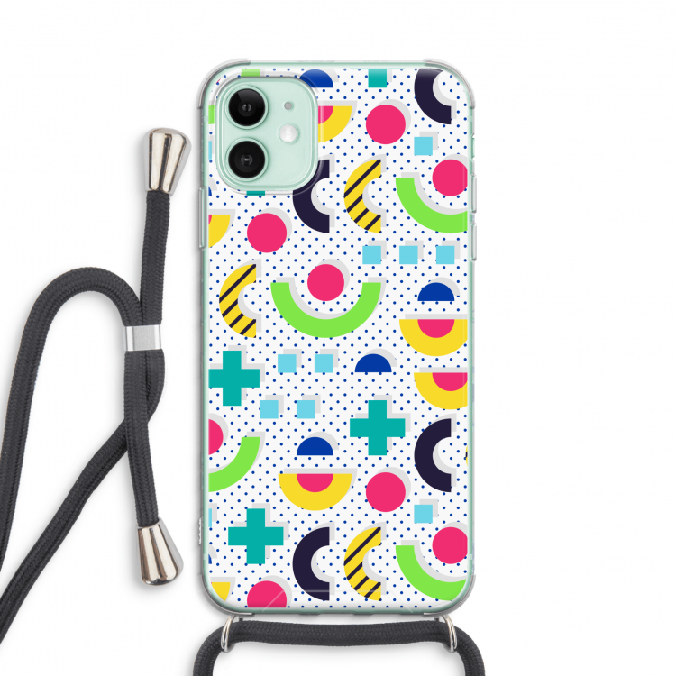 8-bit N°1: iPhone 11 Transparant Hoesje met koord