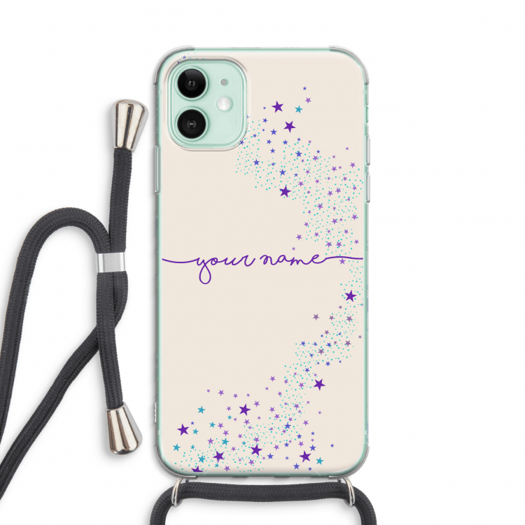 Sterren: iPhone 11 Transparant Hoesje met koord