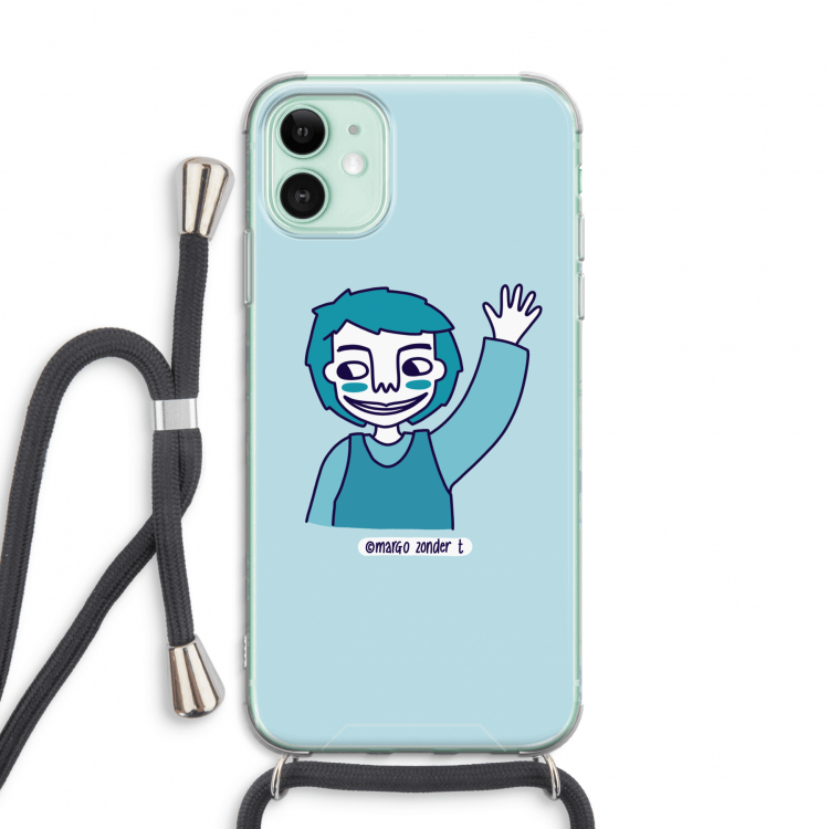 Zwaai: iPhone 11 Transparant Hoesje met koord