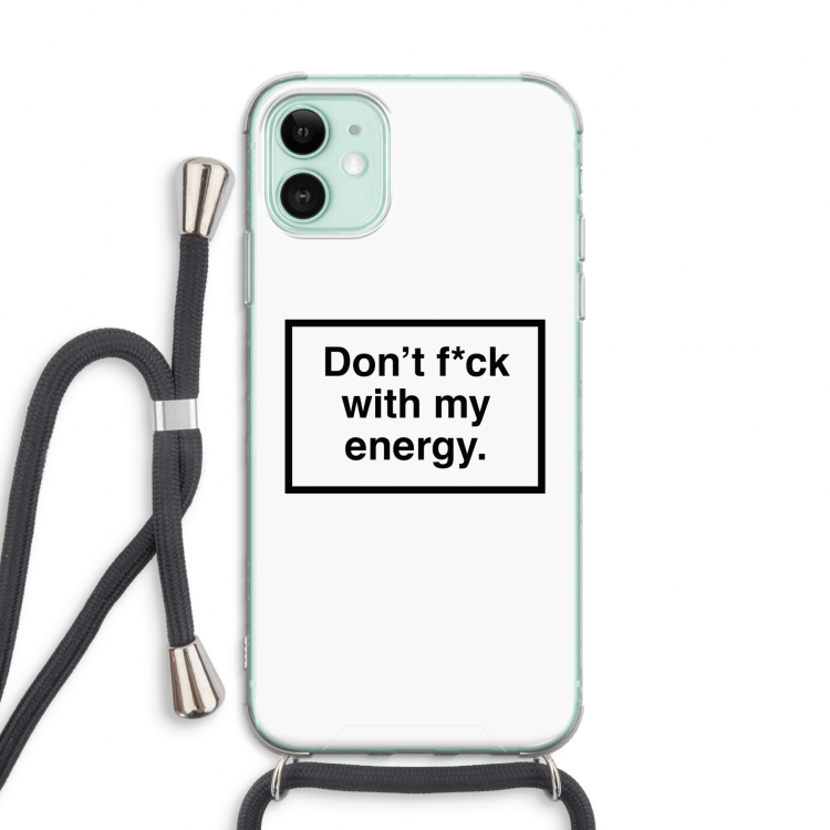 My energy: iPhone 11 Transparant Hoesje met koord