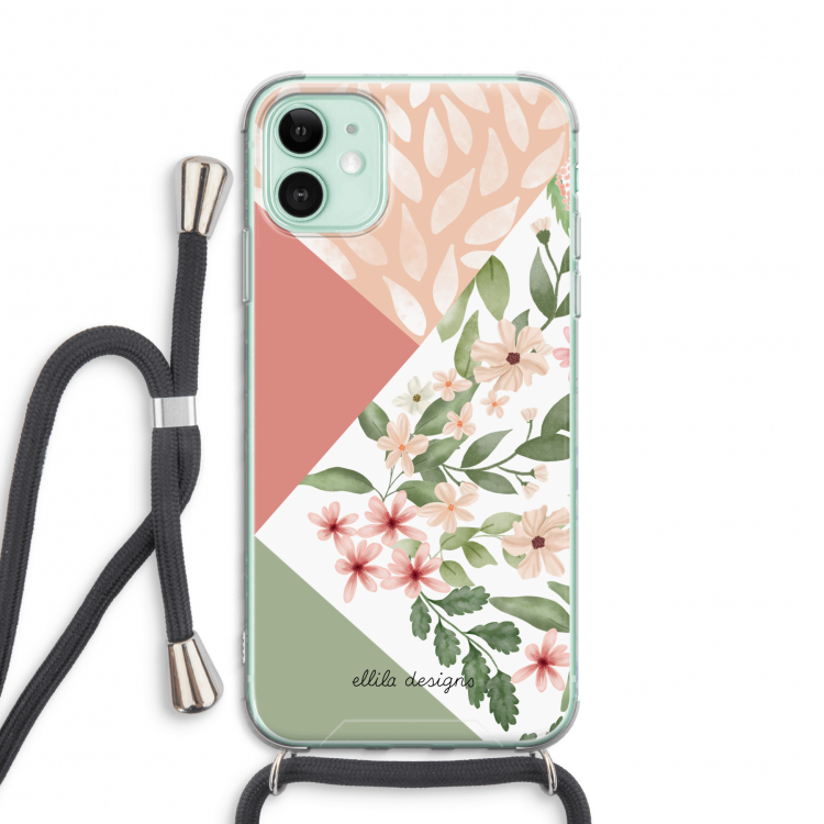 Sweet heaven geometrics: iPhone 11 Transparant Hoesje met koord