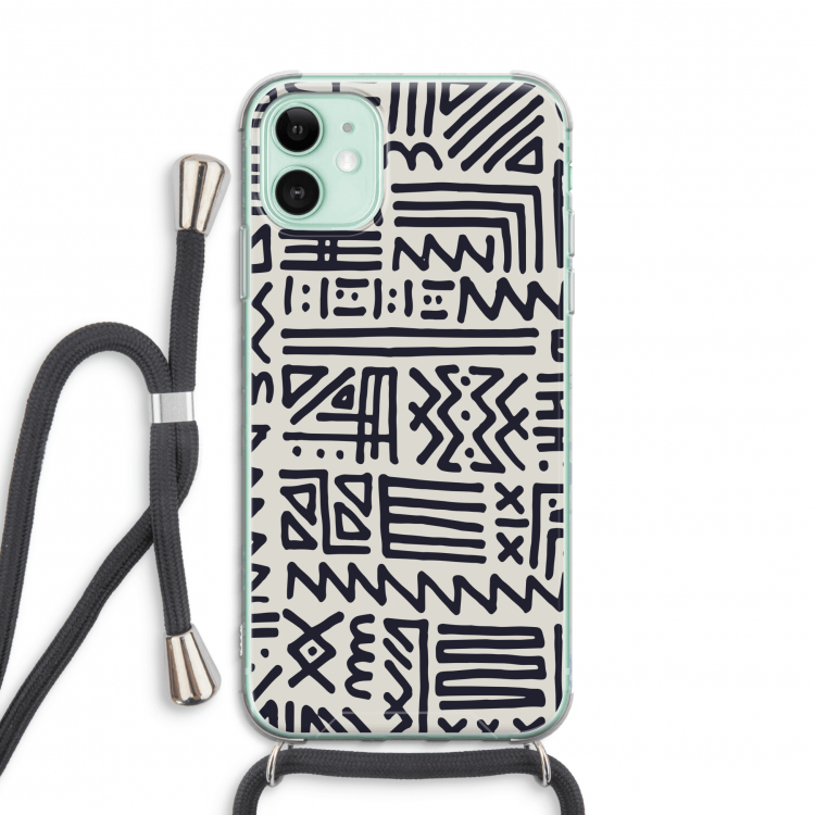 Marrakech print: iPhone 11 Transparant Hoesje met koord