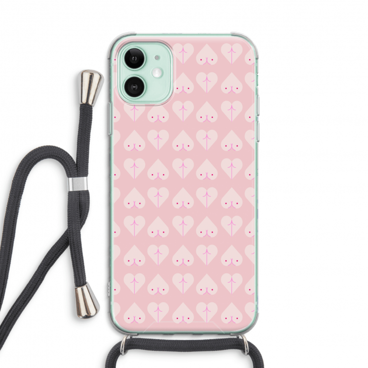 Ass 'n Titties: iPhone 11 Transparant Hoesje met koord