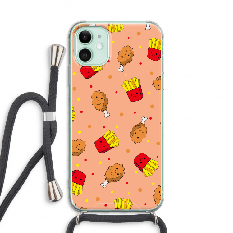 Chicken 'n Fries: iPhone 11 Transparant Hoesje met koord