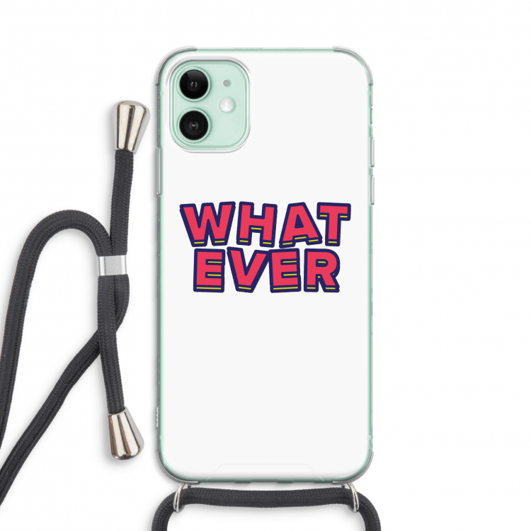 Whatever: iPhone 11 Transparant Hoesje met koord