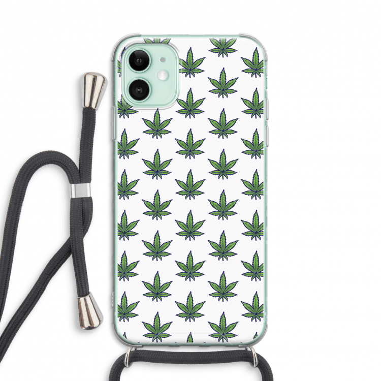 Weed: iPhone 11 Transparant Hoesje met koord