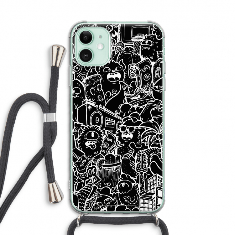 Vexx Black City : iPhone 11 Transparant Hoesje met koord
