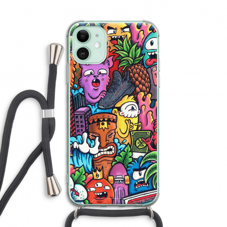Vexx Mixtape: iPhone 11 Transparant Hoesje met koord