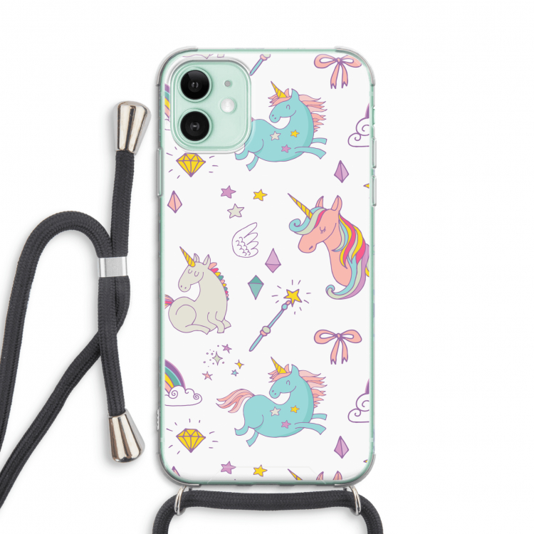Fantasiewereld: iPhone 11 Transparant Hoesje met koord