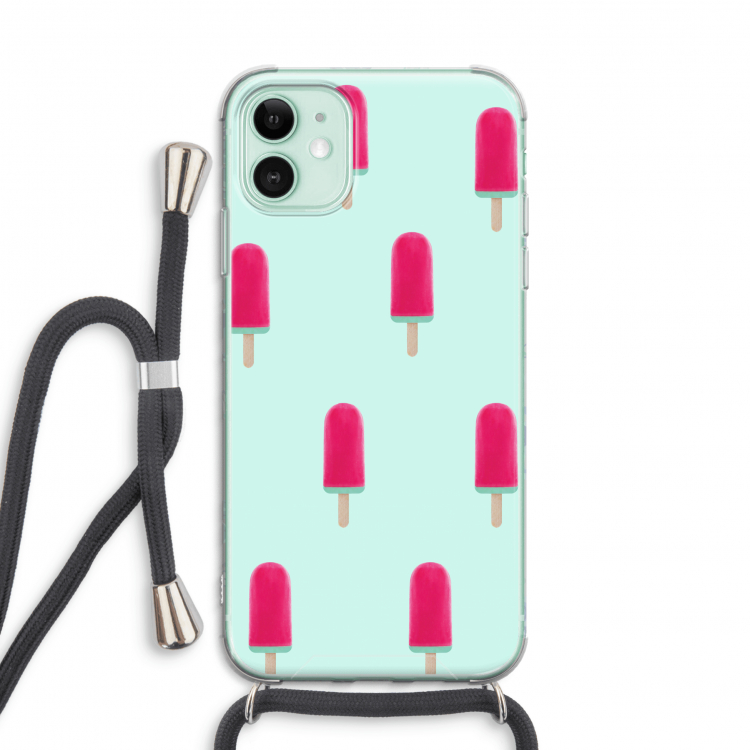 Waterijsje: iPhone 11 Transparant Hoesje met koord