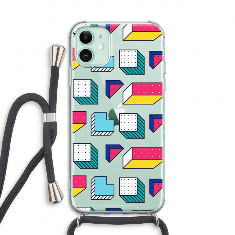 8-bit N°7: iPhone 11 Transparant Hoesje met koord