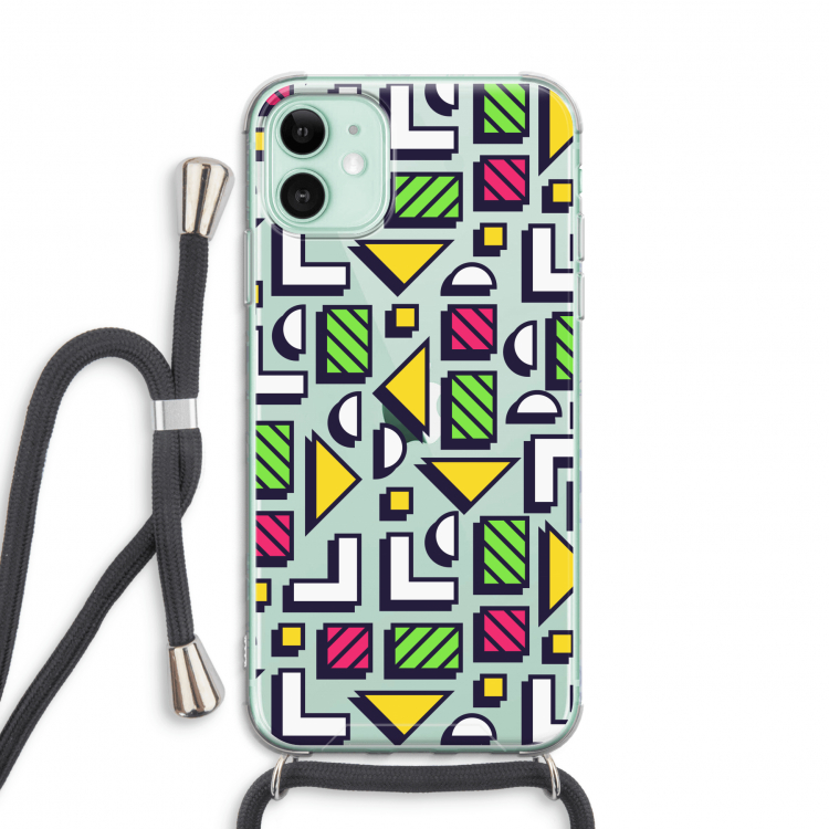 8-bit N°4: iPhone 11 Transparant Hoesje met koord