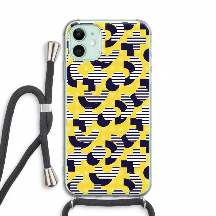 8-bit N°3: iPhone 11 Transparant Hoesje met koord