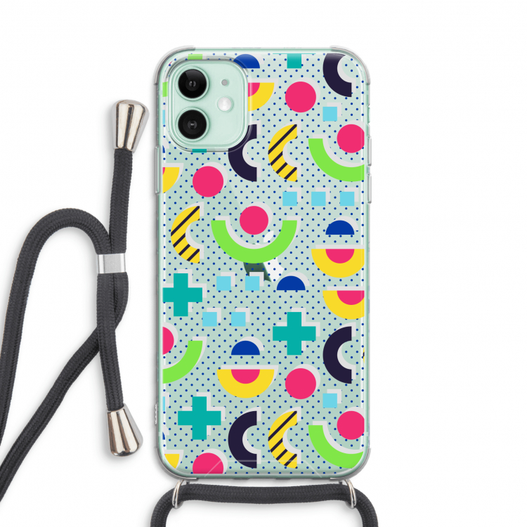 8-bit N°1: iPhone 11 Transparant Hoesje met koord