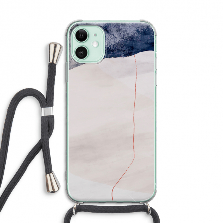 Stone White: iPhone 11 Transparant Hoesje met koord