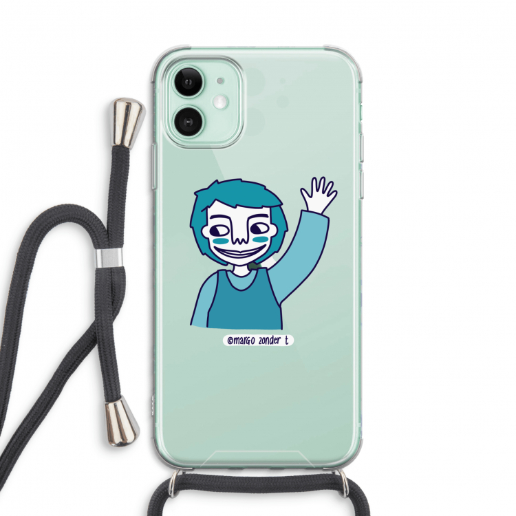 Zwaai: iPhone 11 Transparant Hoesje met koord