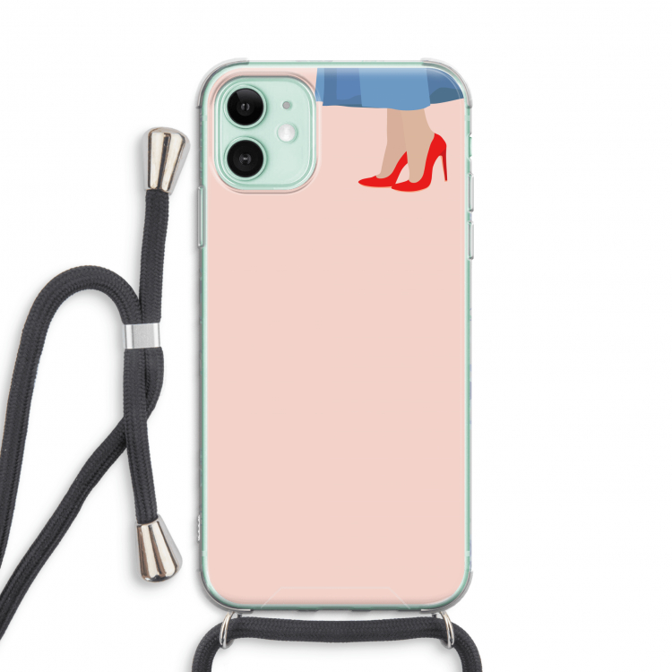 High heels: iPhone 11 Transparant Hoesje met koord