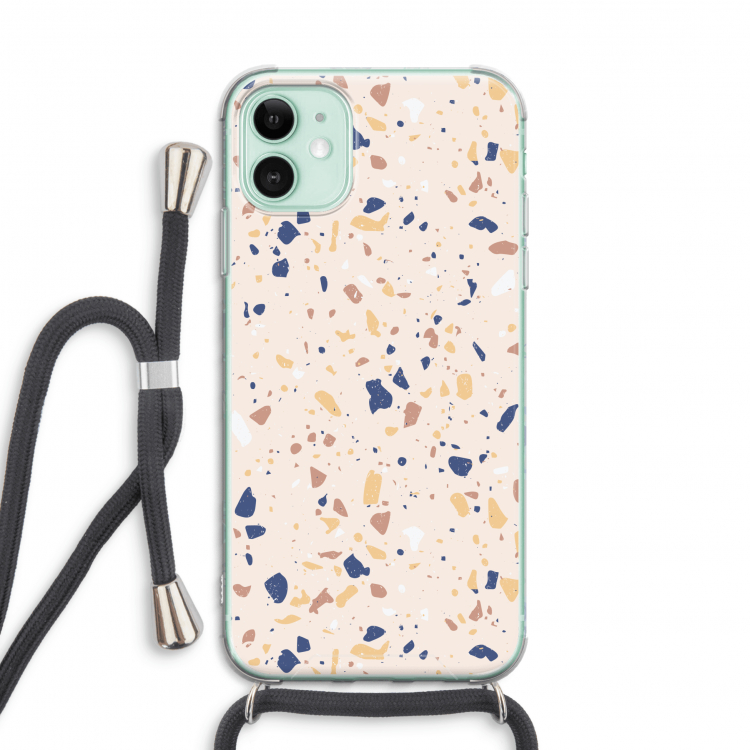 Terrazzo N°23: iPhone 11 Transparant Hoesje met koord