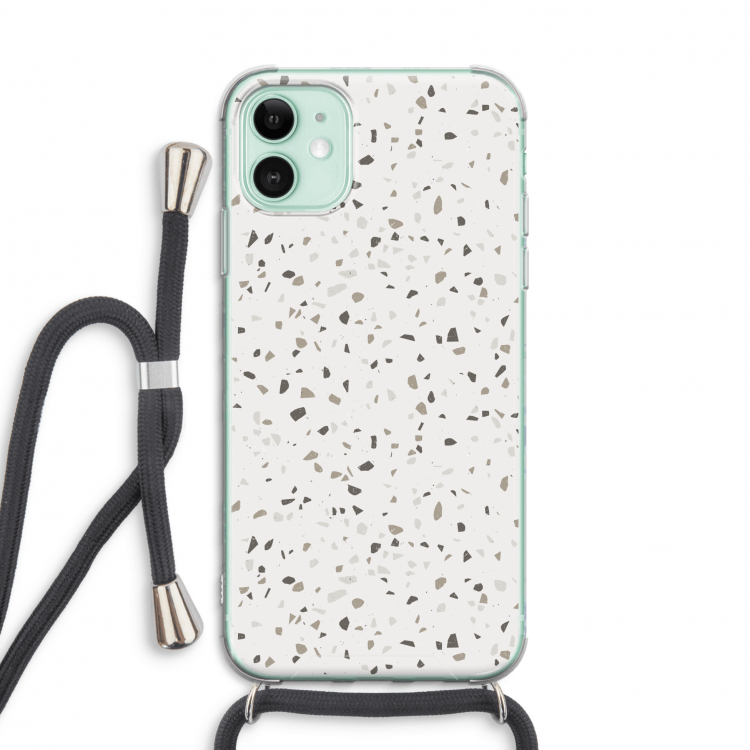 Terrazzo N°14: iPhone 11 Transparant Hoesje met koord