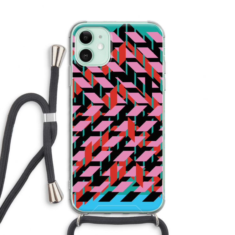 Skew Blush 2: iPhone 11 Transparant Hoesje met koord