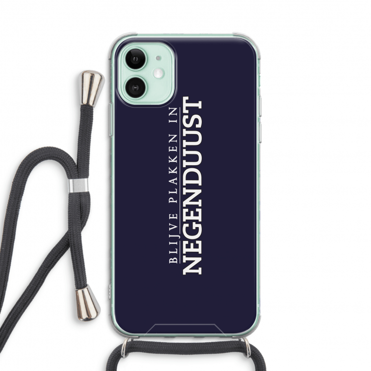 Blijve plakken in Negenduust: iPhone 11 Transparant Hoesje met koord