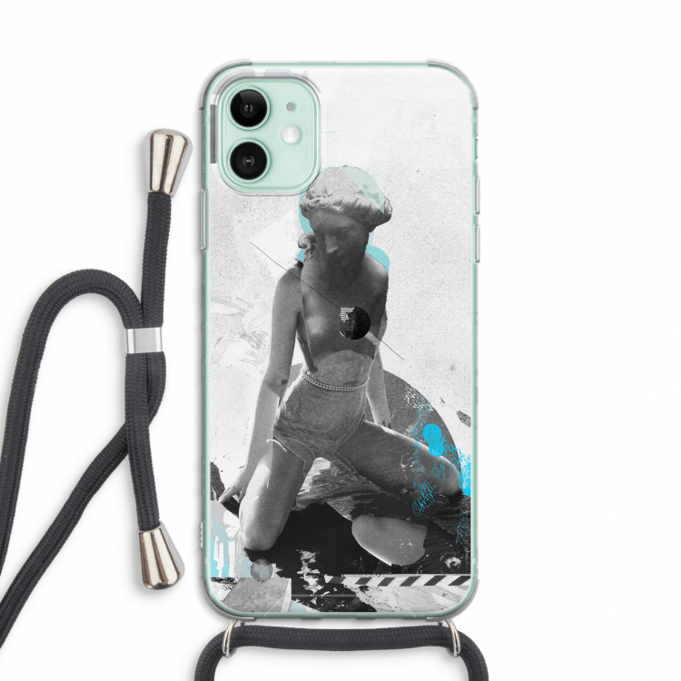 I will not feel a thing: iPhone 11 Transparant Hoesje met koord