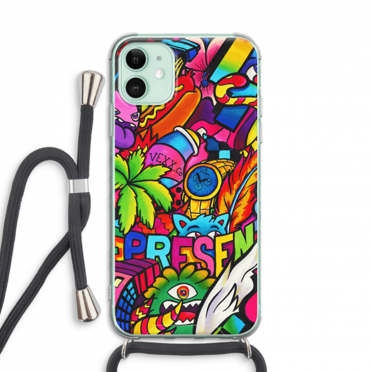 Represent: iPhone 11 Transparant Hoesje met koord