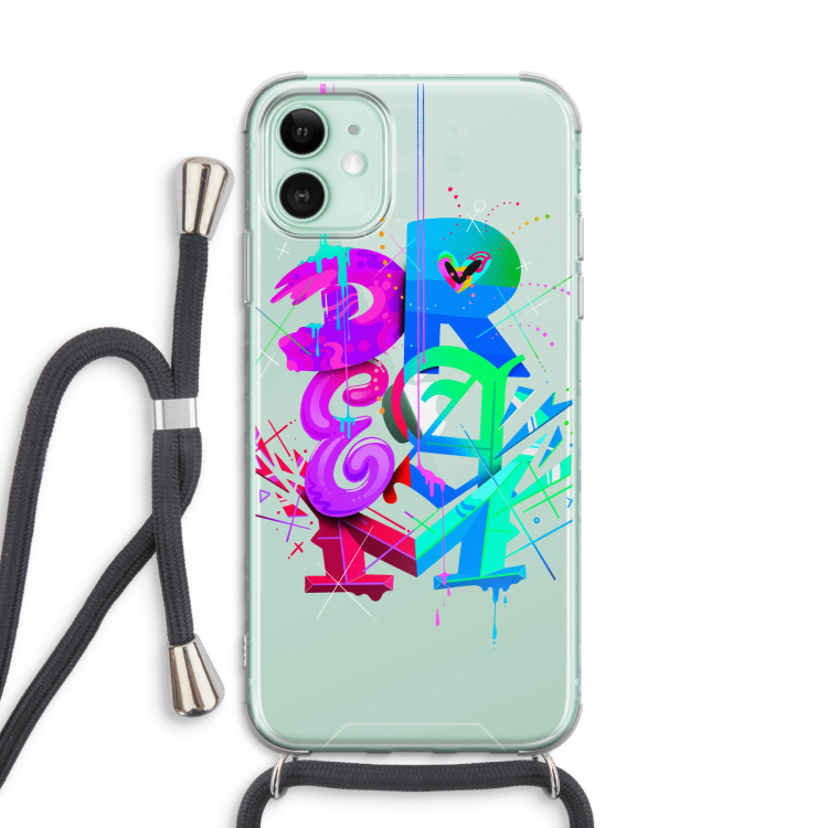 Dream: iPhone 11 Transparant Hoesje met koord