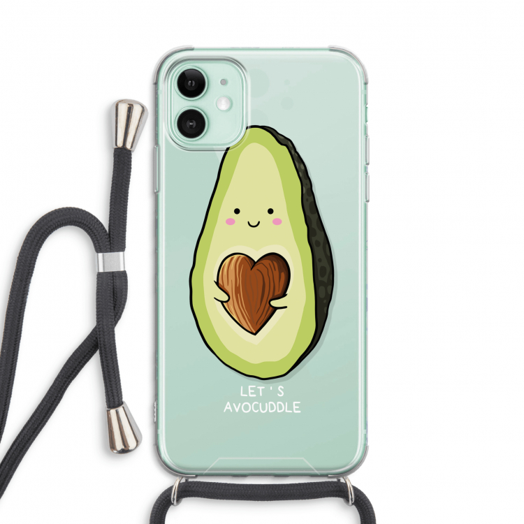 Avocuddle: iPhone 11 Transparant Hoesje met koord