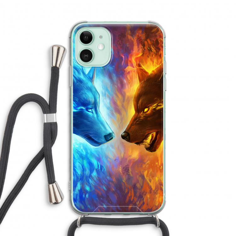 Fire & Ice: iPhone 11 Transparant Hoesje met koord