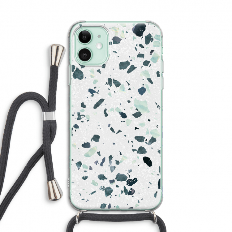 Terrazzo N°2: iPhone 11 Transparant Hoesje met koord