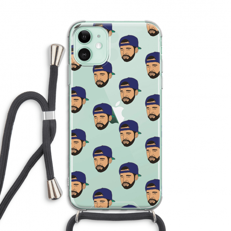 Drake Away: iPhone 11 Transparant Hoesje met koord